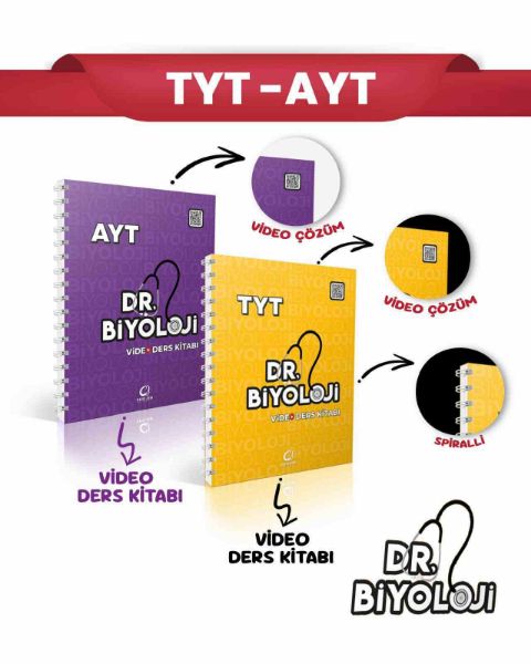 DR BİYOLOJİ TYT VİDEO DERS+DR BİYOLOJİ AYT VİDEO DERS SET resmi