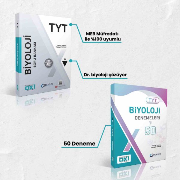 OXİ TYT BİYOLOJİ SORU BANKASI+OXİ TYT BİYOLOJİ 50 DENEME 2Lİ SET için detayları göster OXİ TYT BİYOLOJİ SORU BANKASI+OXİ TYT BİYOLOJİ 50 DENEME 2Lİ SET resmi