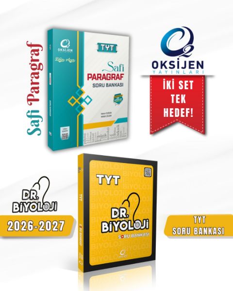 OKSİJEN TYT SAFİ PARAGRAF DR.BİYOLOJİ TYT SORU BANKASI  SET için detayları göster OKSİJEN TYT SAFİ PARAGRAF DR.BİYOLOJİ TYT SORU BANKASI  SET resmi