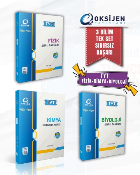 OKSİJEN TYT FİZİK-KİMYA-BİYOLOJİ 3'LÜ SET için detayları göster OKSİJEN TYT FİZİK-KİMYA-BİYOLOJİ 3'LÜ SET resmi