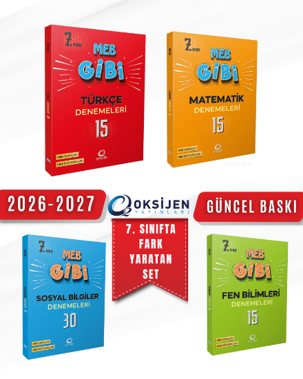 7.SINIF MEB GİBİ DENEMELERİ FULL SET resmi