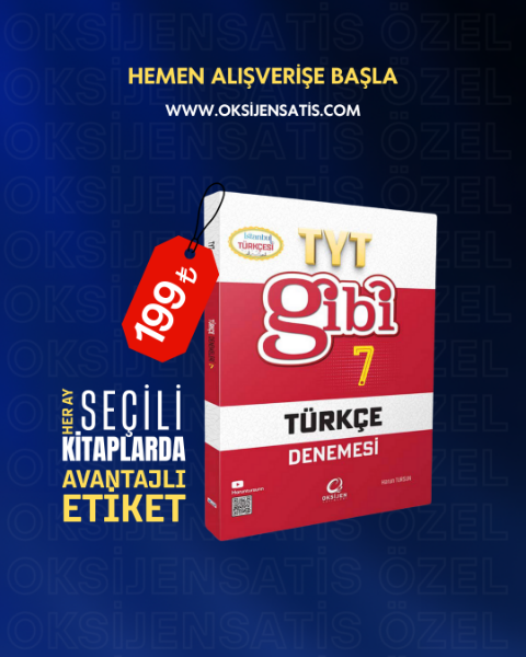 TYT GİBİ 7 TÜRKÇE DENEMESİ AVANTAJLI ETİKET resmi