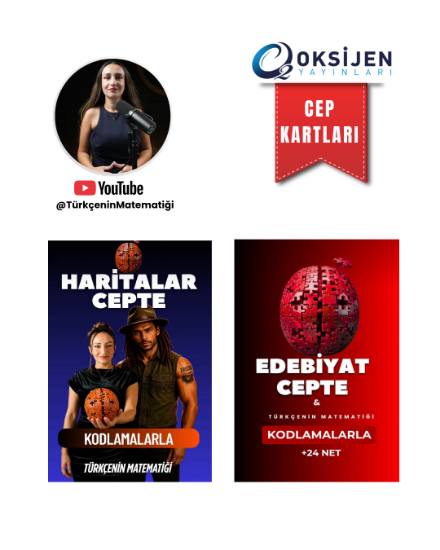 TÜRKÇENİN MATEMATİĞİ HARİTALAR CEPTE&EDEBİYAT CEPTE CEP KARTLARI SET  resmi