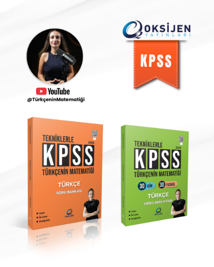 TÜRKÇENİN MATEMATİĞİ TEKNİKLERLE KPSS TÜRKÇE SORU BANKAS&VİDEO DERS KİTABI resmi