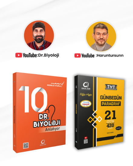 Dr.Biyoloji Anlatıyor 10.Sınıf ve Tyt Günbegün Paragraf Soru Bankası Set resmi