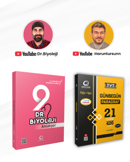 Dr.Biyoloji Anlatıyor 9.Sınıf ve Tyt Günbegün Paragraf Soru Bankası Set resmi